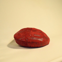 牛革 レザーキャスケット(ハンチング) “carmine” 4枚目の画像