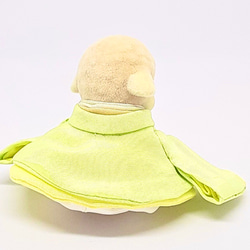 シルバニア着せ替え〈赤ちゃん〉絹地産着　薄黄緑かさね 169 3枚目の画像