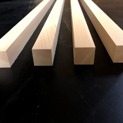 桧(ひのき)角材4本セット☆30mm×30mm×900mm☆受注生産☆国産 木材・板