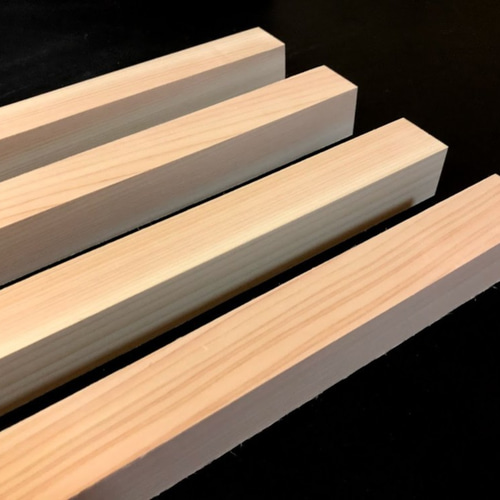桧(ひのき)角材4本セット☆30mm×30mm×900mm☆受注生産☆国産 木材・板