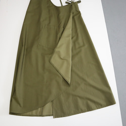 cotton cupro wrapped camisole dress (green) 6枚目の画像
