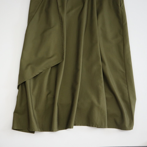 cotton cupro wrapped camisole dress (green) 9枚目の画像