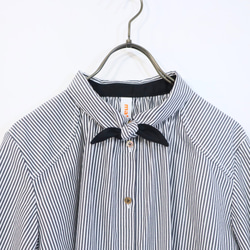 london stripe bowtie P blouse 4枚目の画像