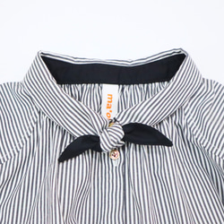 london stripe bowtie P blouse 7枚目の画像