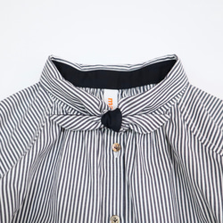 london stripe bowtie P blouse 8枚目の画像