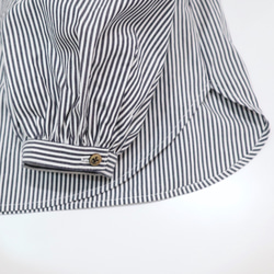 london stripe bowtie P blouse 10枚目の画像