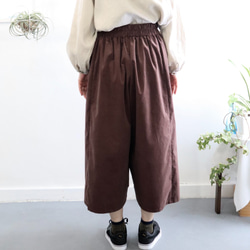 cotton corduroy wrapped gather culottes (smokey green) 10枚目の画像