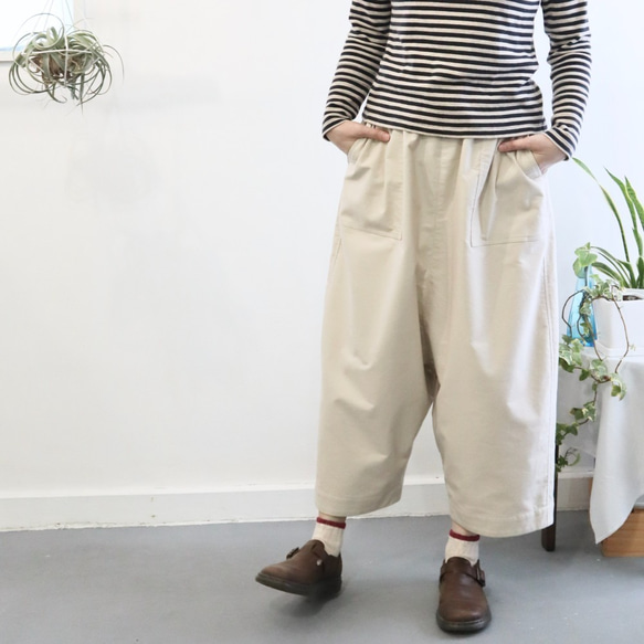 semi-suede bakers sarruel 2nd pants (greige) 2枚目の画像