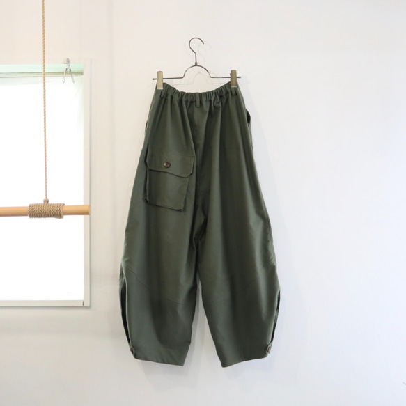 semi-suede squash pants (olive) 2枚目の画像