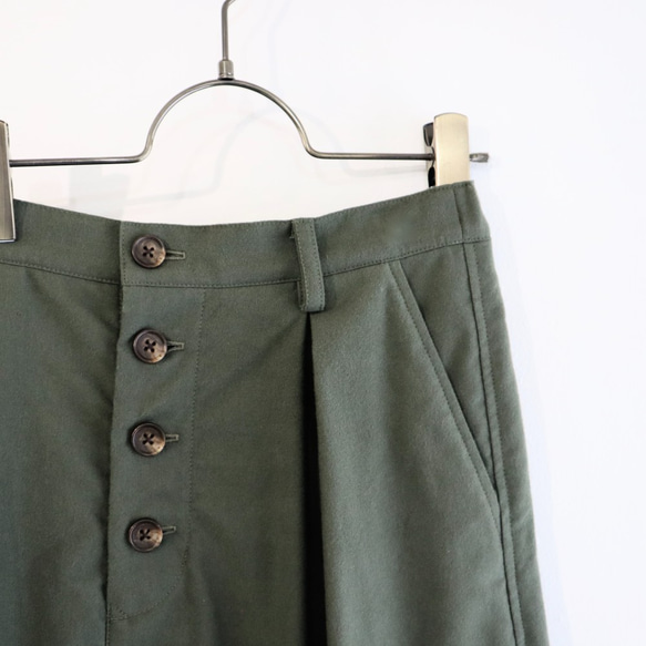 semi-suede squash pants (olive) 3枚目の画像