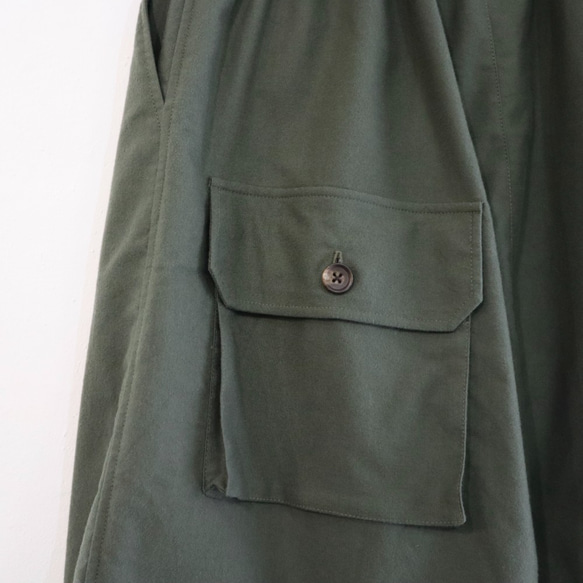 semi-suede squash pants (olive) 4枚目の画像