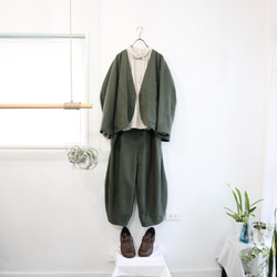 semi-suede squash pants (olive) 9枚目の画像