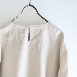 french linen chest pocket top (greige) 5枚目の画像