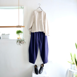 french linen chest pocket top (greige) 9枚目の画像