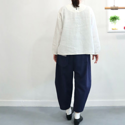 french linen chest pocket top (natural) 10枚目の画像