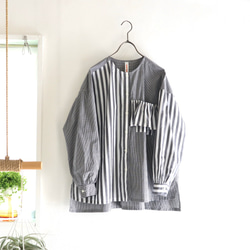 organic cotton frill pocket blouse (pattern mix) 1枚目の画像