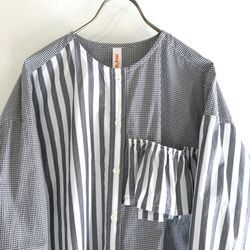 organic cotton frill pocket blouse (pattern mix) 2枚目の画像