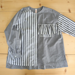 organic cotton frill pocket blouse (pattern mix) 7枚目の画像