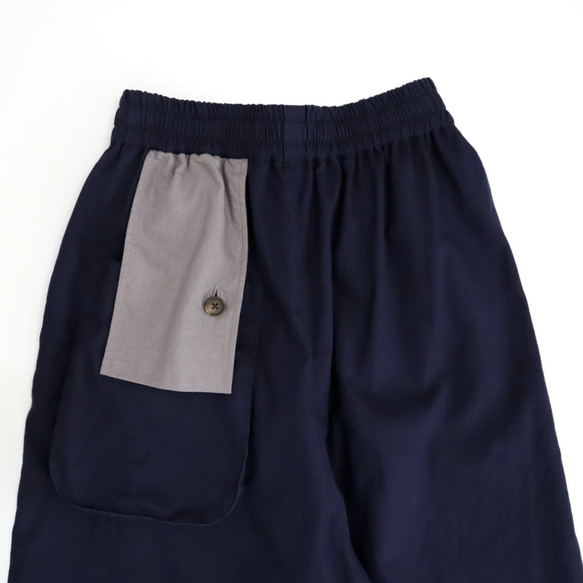 flag flap pants (navy) 5枚目の画像