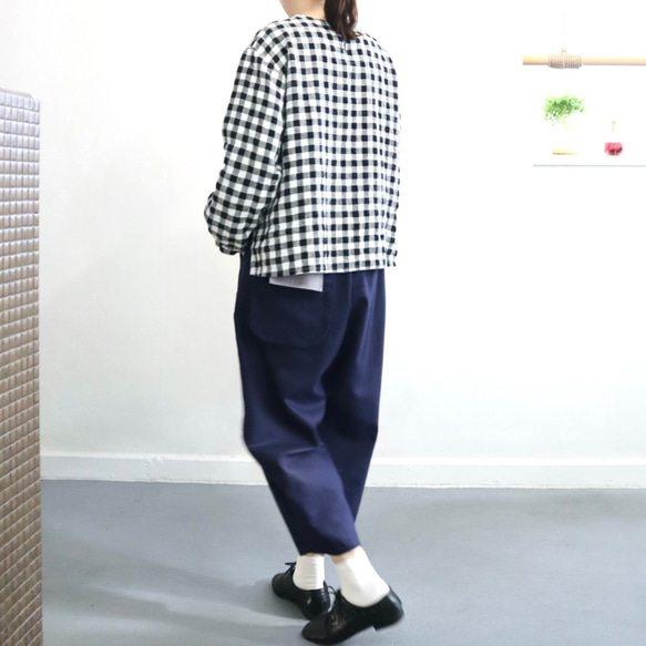 flag flap pants (navy) 10枚目の画像