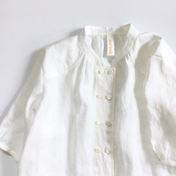 cook P blouse (white/mustard/blue) 16枚目の画像