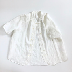 cook P blouse (white/mustard/blue) 20枚目の画像