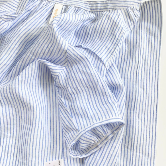cook P blouse (blue stripe） 10枚目の画像