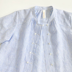 cook P blouse (blue stripe） 5枚目の画像
