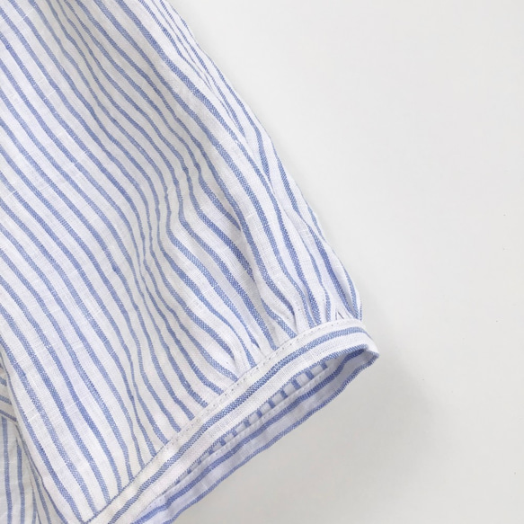cook P blouse (blue stripe） 7枚目の画像