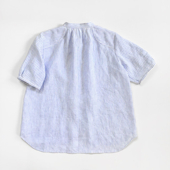 cook P blouse (blue stripe） 8枚目の画像