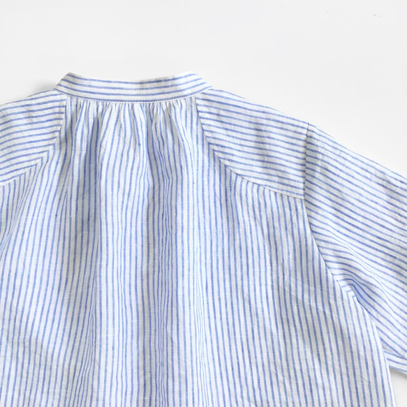 cook P blouse (blue stripe） 9枚目の画像
