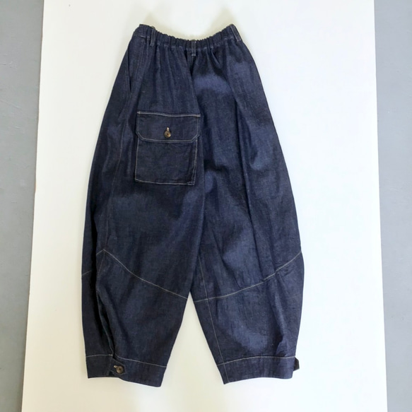 linen denim squash pants 7枚目の画像