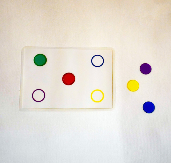 虹色 色合わせカード　知育玩具　モンテッソーリ 2枚目の画像