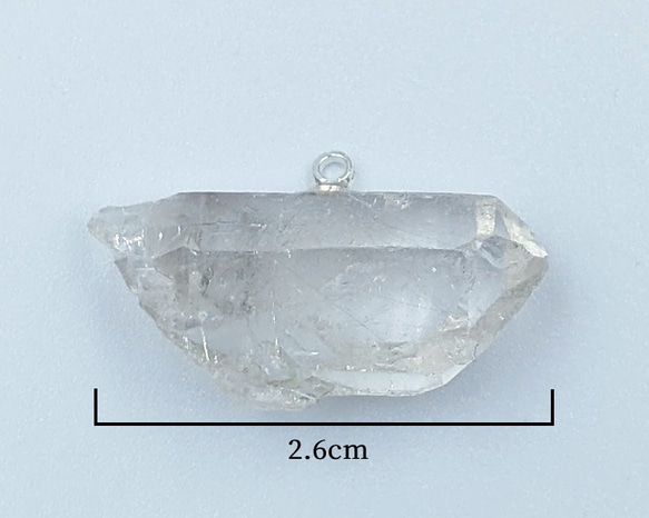 【再販】ラフロック(原石)の水晶 シンプルチャーム(ペンダントトップ)⑦ 4枚目の画像