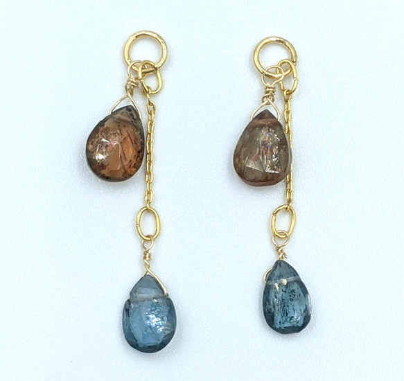 2個セット販売】アンダリュサイトとインディゴブルーカイヤナイトの  