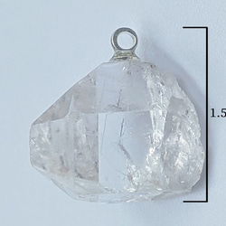 【再販】ラフロック(原石)の水晶 シンプルチャーム(ペンダントトップ)⑧ 4枚目の画像