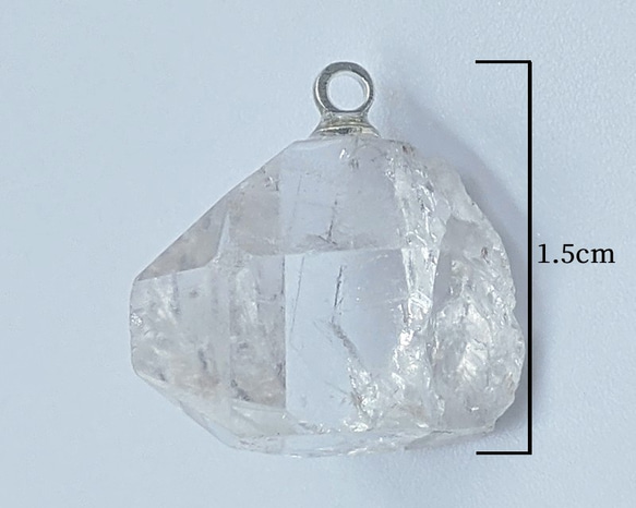 【再販】ラフロック(原石)の水晶 シンプルチャーム(ペンダントトップ)⑧ 4枚目の画像