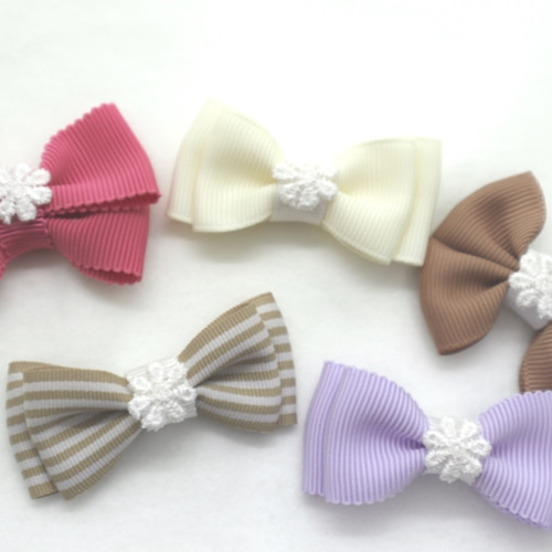 ベビーヘアクリップ☆グログランリボン ハンドメイド ベビーヘアクリップ☆グログランリボン ハンドメイド