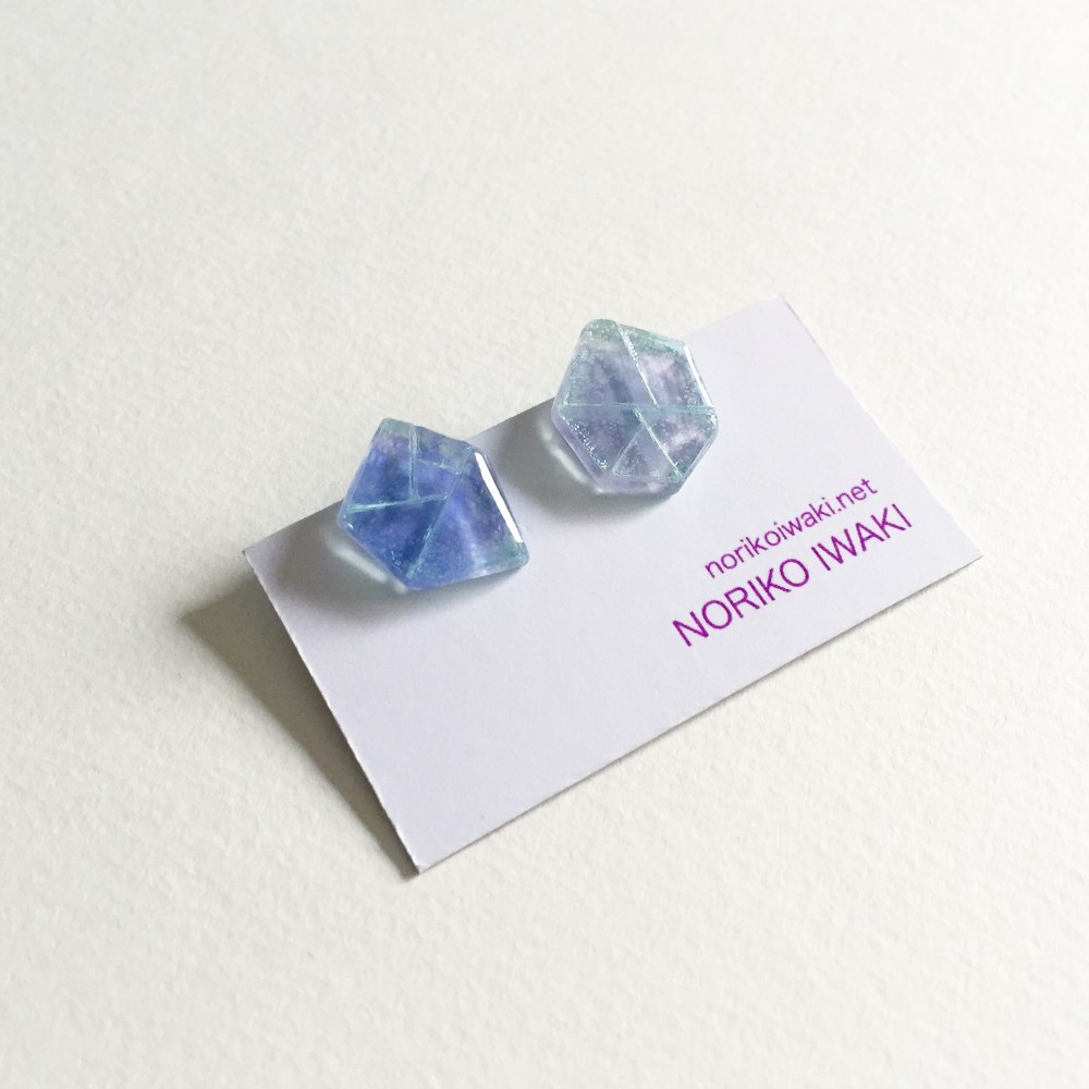 モザイクイヤークリップ　ラベンダー