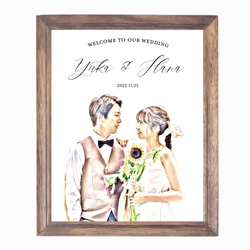 お洒落なウェルカムボードお描きします⭐︎ 似顔絵ウェルカムボードのWORLD1（ワールドワン）