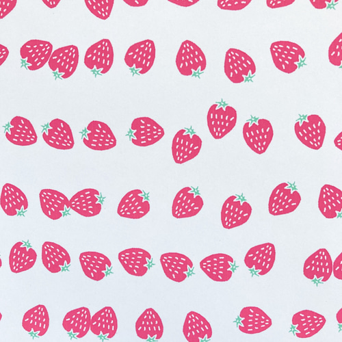 七転八起いちご デザインペーパー A4 包装紙・ラッピングペーパー