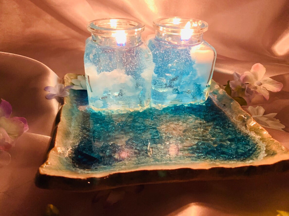 B級品 藍空キャンドル ジャスミンの香り 3枚目の画像