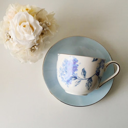 [再次上架]優雅的繡球茶杯和茶杯♡ 第2張的照片