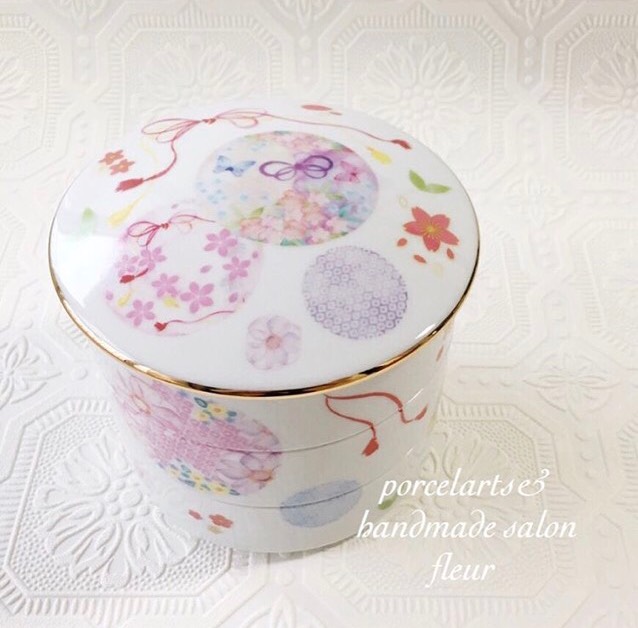 【再販】ふんわり和柄の3段お重♡