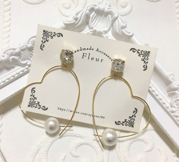 bijou&heart pearl pierce＊ 1枚目の画像