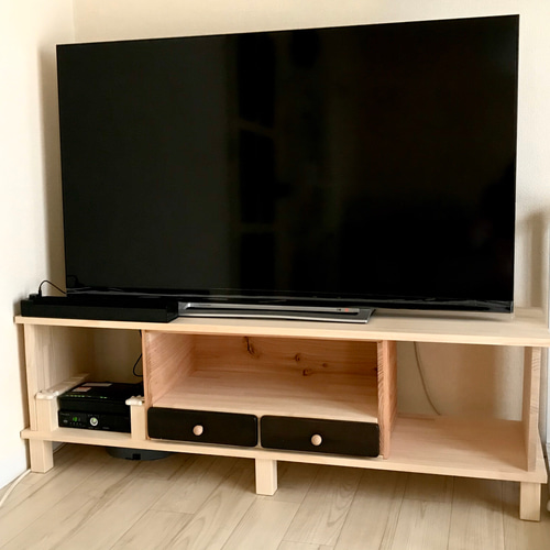 テレビ台 無塗装 棚 オーダー リビング収納 飾り台 テレビ台・テレビ