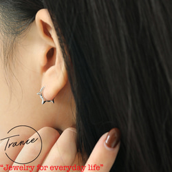 SILVER925-21-3 ピアス シルバ−925 調整可能　巾着付 ジュエリー シルバー Pierce アクセサリー 1枚目の画像