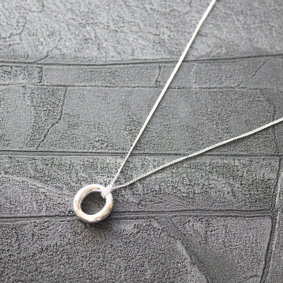 SILVER925-15 ネックレス シルバ−925 調整可能　巾着付 ジュエリー シルバー ゴールド Necklace 3枚目の画像