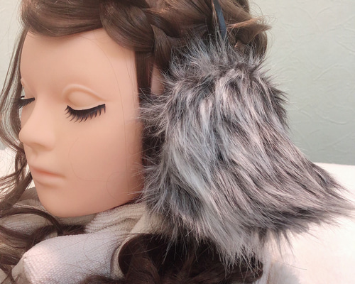 猫耳イヤーマフ2020Ver. グレーミックス その他ファッション雑貨