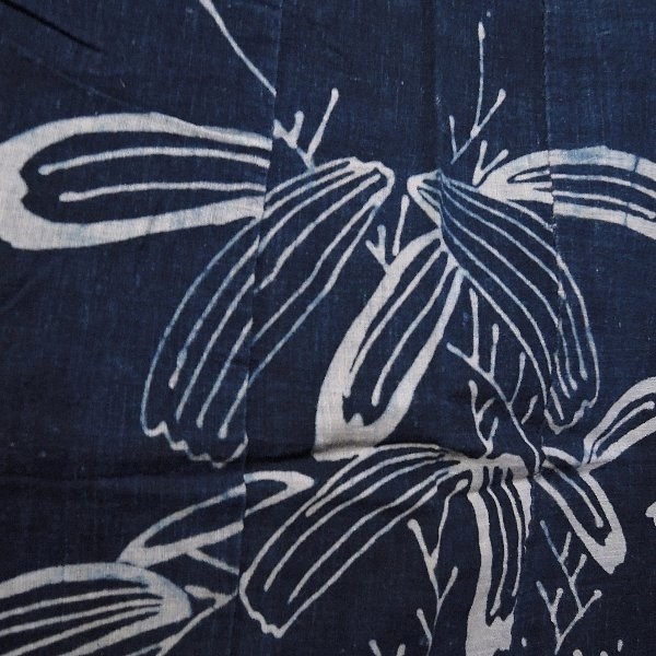 木綿 藍染 筒描き 古布 太輪笹竹 ボロ 風呂敷 加賀お国染 6,120円